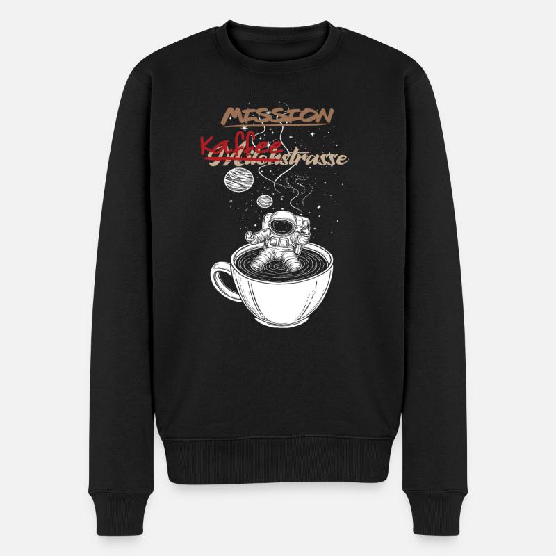 Mission Milchstrasse - Männer Premium Bio Pullover - Schwarz