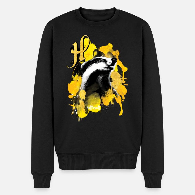 Harry Potter Blaireau Poufsouffle - Pull Premium bio Homme - noir