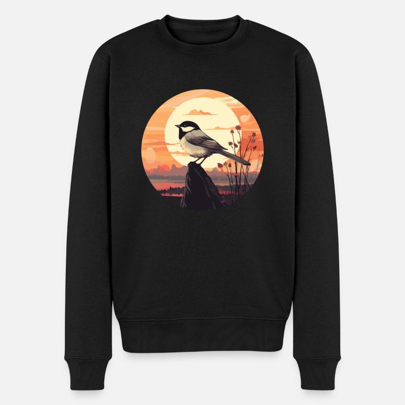 Meise - Männer Premium Bio Pullover - Schwarz