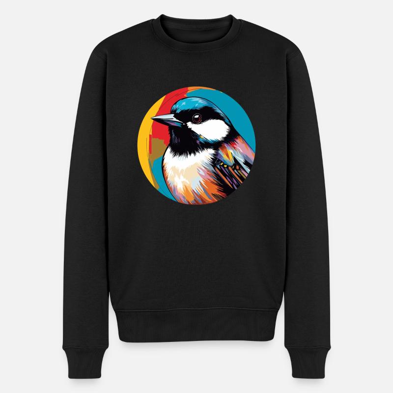 Meise - Männer Premium Bio Pullover - Schwarz
