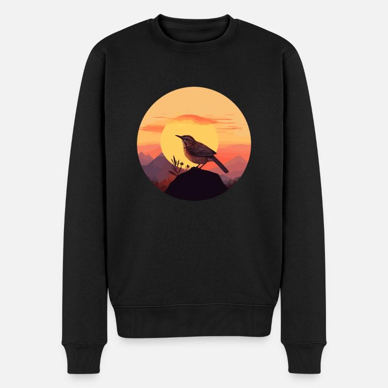 Zaunkönig - Männer Premium Bio Pullover - Schwarz