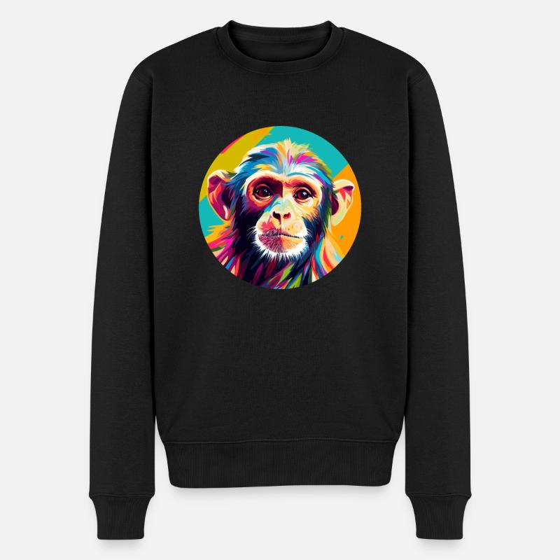 Singes capucins - Pull Premium bio Homme - noir