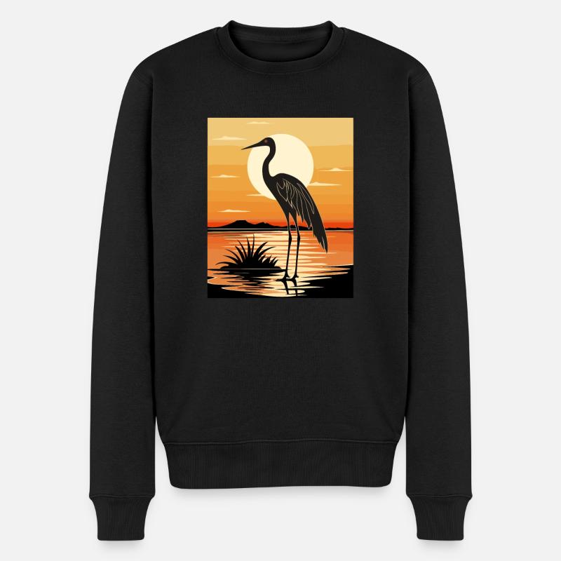 Héron - Pull Premium bio Homme - noir