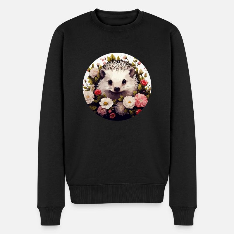 Hérisson mignon - Pull Premium bio Homme - noir