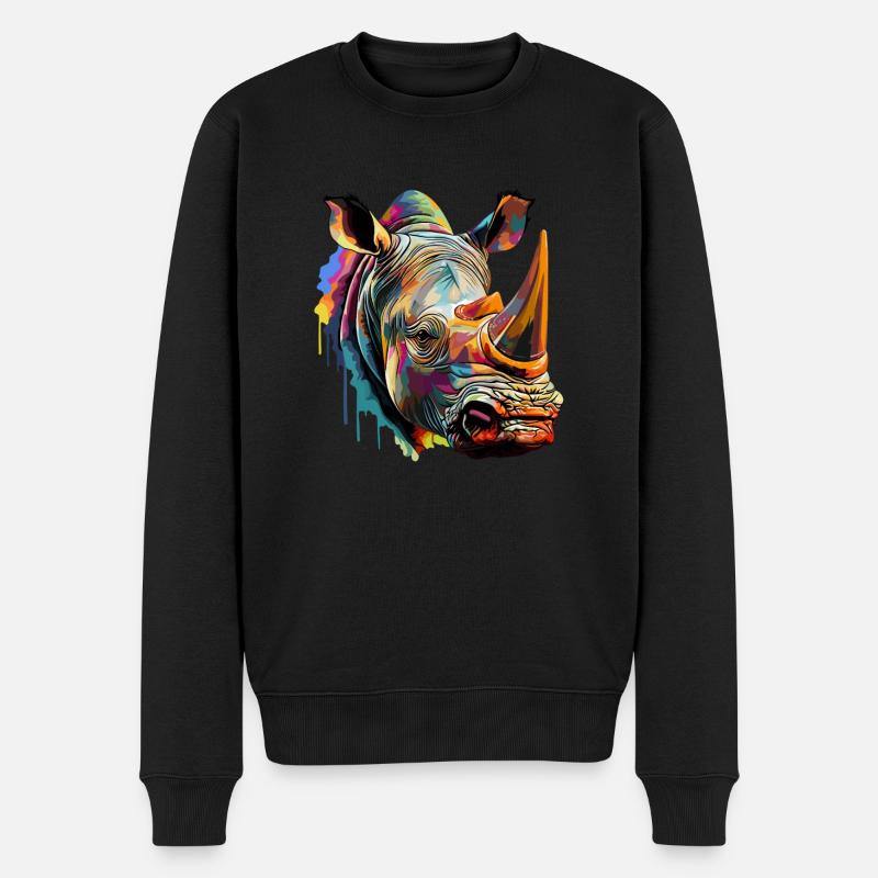 Rhinocéros - Pull Premium bio Homme - noir