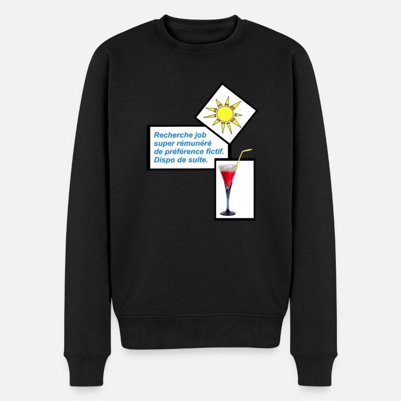 Recherche job ... de préférence fictif. - Pull Premium bio Homme - noir