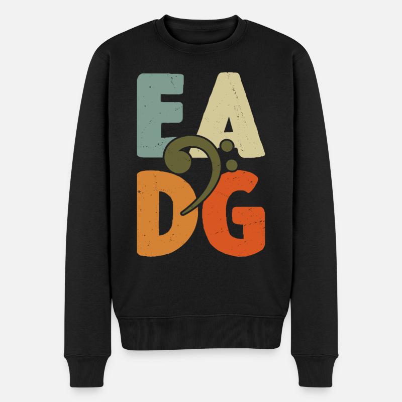 Guitare Basse EADG Clé De Basse Pour Bassiste - Pull Premium bio Homme - noir