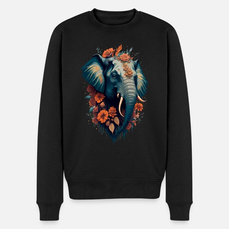 Fleur d’éléphant - Pull Premium bio Homme - noir