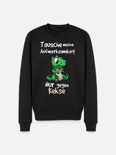 Small Crocodile Saying Design - Men's Premium Organic Jumper - black