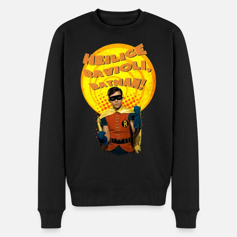 DC Comics Batman Robin Boy Wonder Quote - Økologisk premium-sweatshirt til mænd - sort