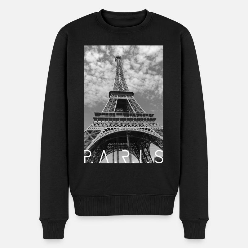 Paris - Tour Eiffel - Pull Premium bio Homme - noir