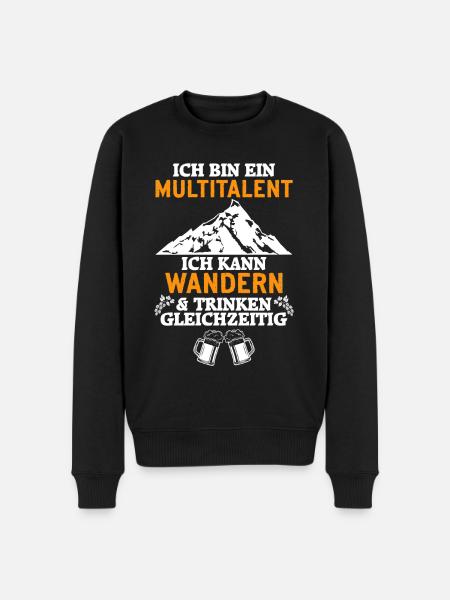 Wander Multitalent Geschenkidee - Männer Premium Bio Pullover - Schwarz