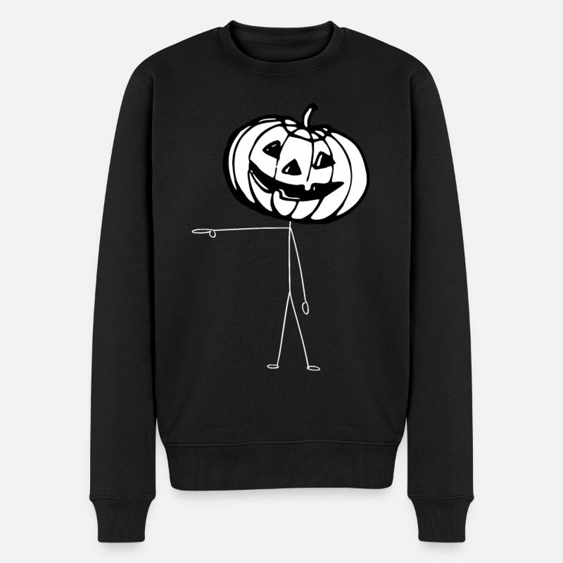Citrouille Halloween - Pull Premium bio Homme - noir