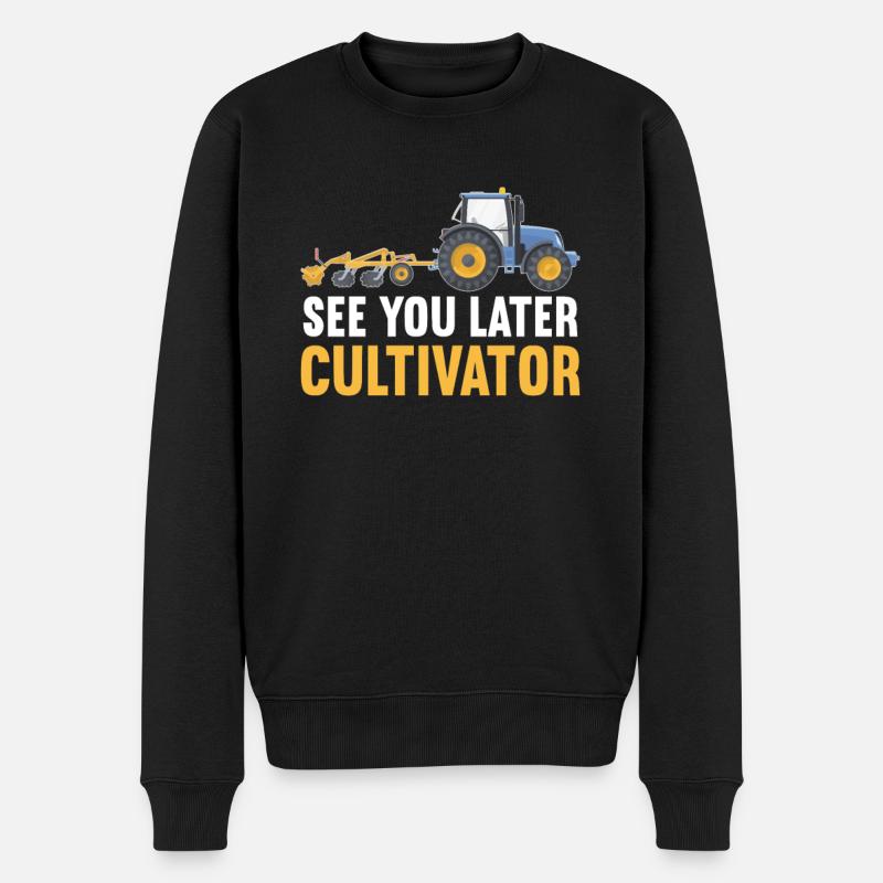 Bis später Kultivator - Männer Premium Bio Pullover - Schwarz