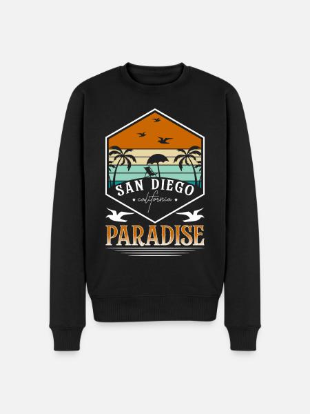 Beach Sea Palm Breeze - Men's Premium Organic Jumper - black