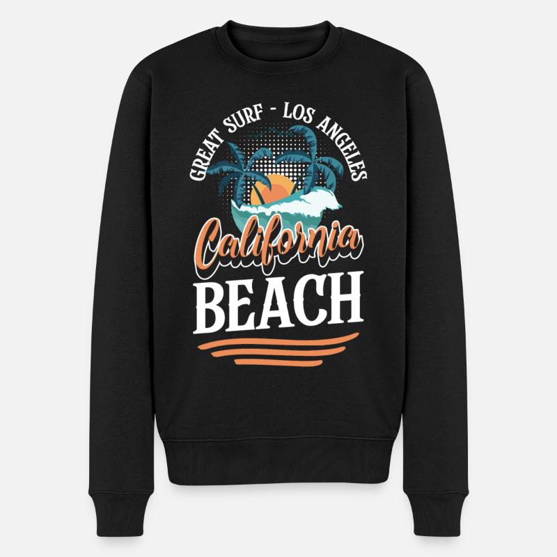 Summer Wave Surfing - Men's Premium Organic Jumper - black
