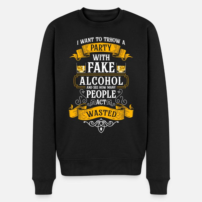 Party Abfeiern - Männer Premium Bio Pullover - Schwarz