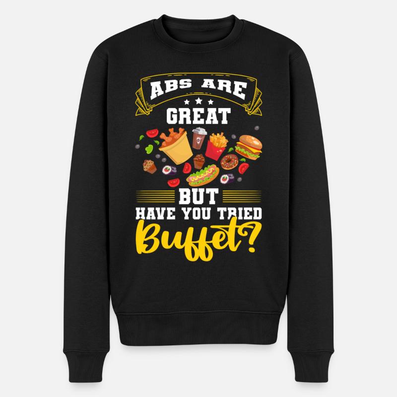 Buffet counter Self-service drinks - Men's Premium Organic Jumper - black
