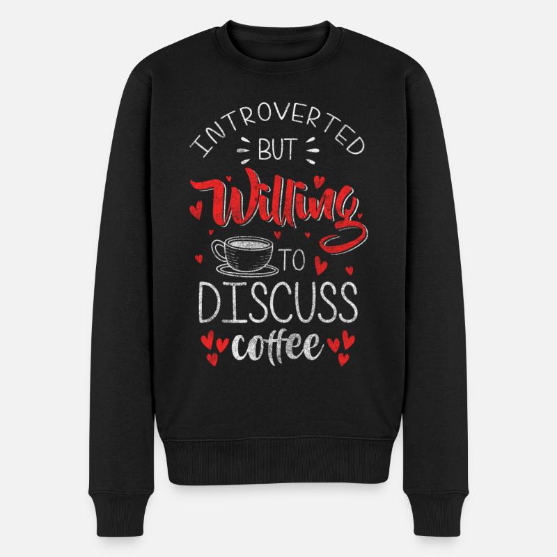Kaffee Siebträger Milch - Männer Premium Bio Pullover - Schwarz