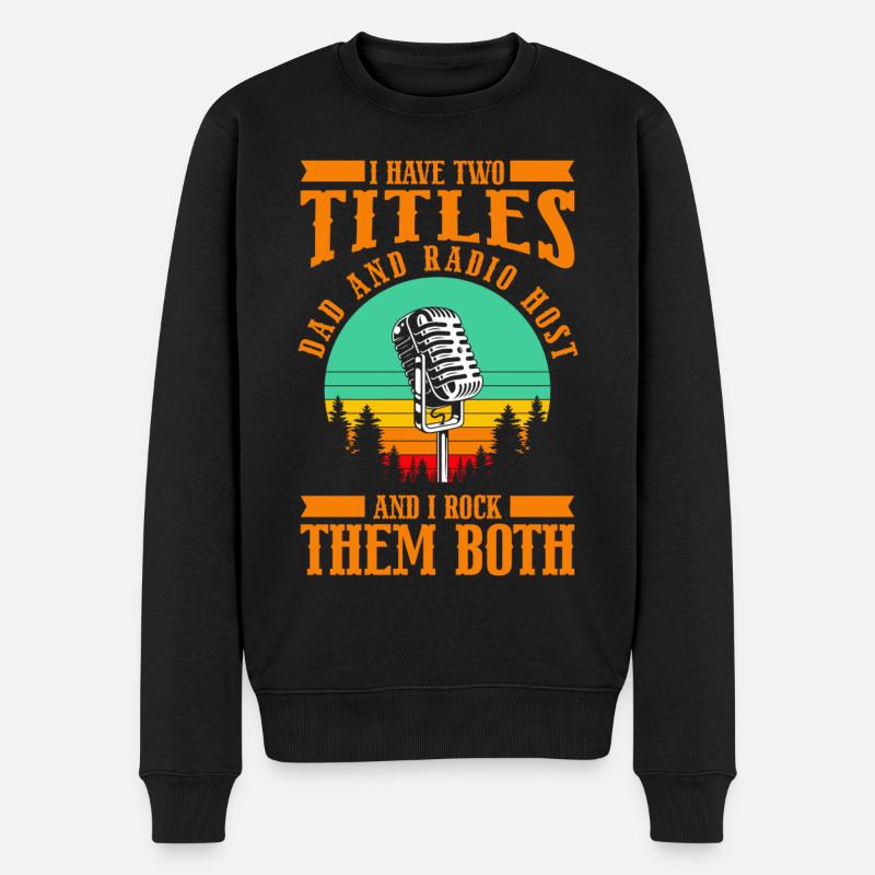 Moderator Programmsprecher Puls - Männer Premium Bio Pullover - Schwarz