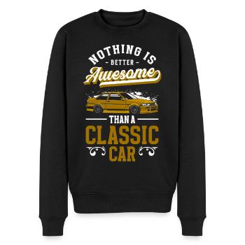Oldtimer Vintage Car Classic - Männer Premium Bio Pullover - Schwarz - Vorne - Nico (187cm)