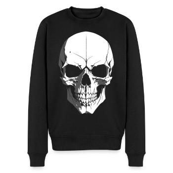 Crâne de Totenkopf Schädel Totenschädel - Pull Premium bio Homme - noir - Devant - Nico (187cm)