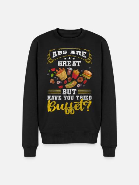 Essen Speisen - Männer Premium Bio Pullover - Schwarz
