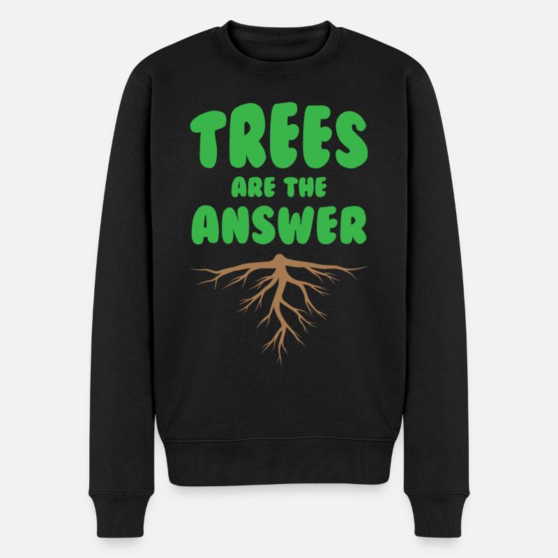 Les arbres sont la réponse - Pull Premium bio Homme - noir