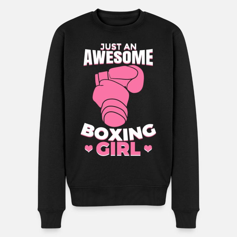 Juste une super boxeuse - Pull Premium bio Homme - noir