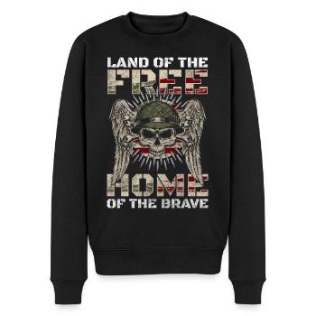 Amerika Land Militär Weltmacht - Männer Premium Bio Pullover - Schwarz - Vorne - Nico (187cm)