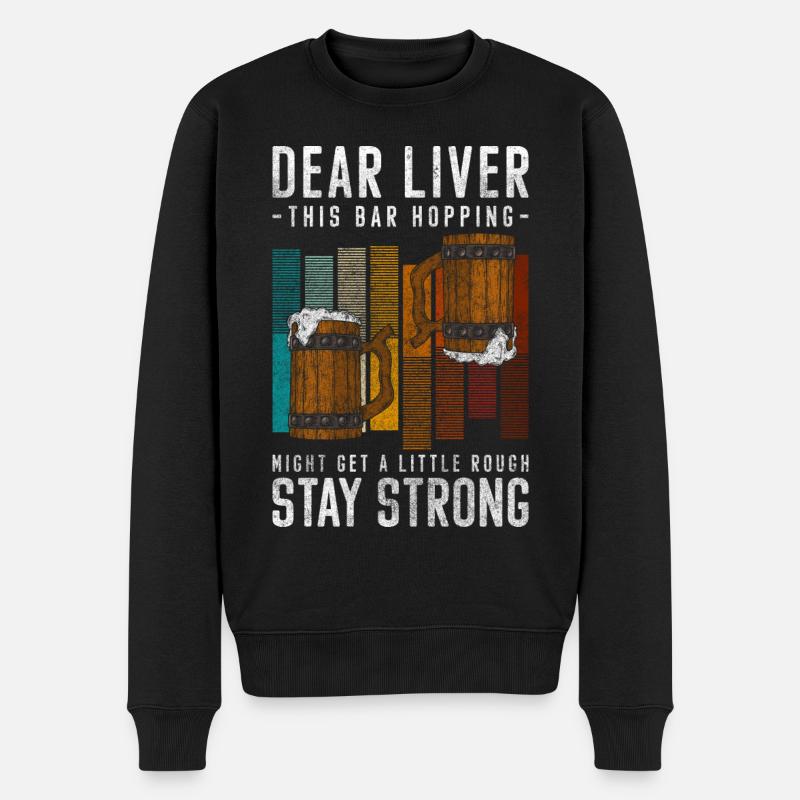 Fête Vin Discothèque - Pull Premium bio Homme - noir