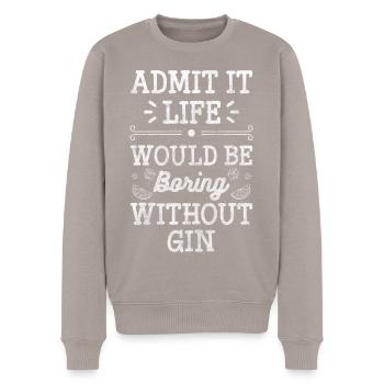 drinker drink long drink - Men's Premium Organic Jumper - taupe - Front - Nico (187cm)