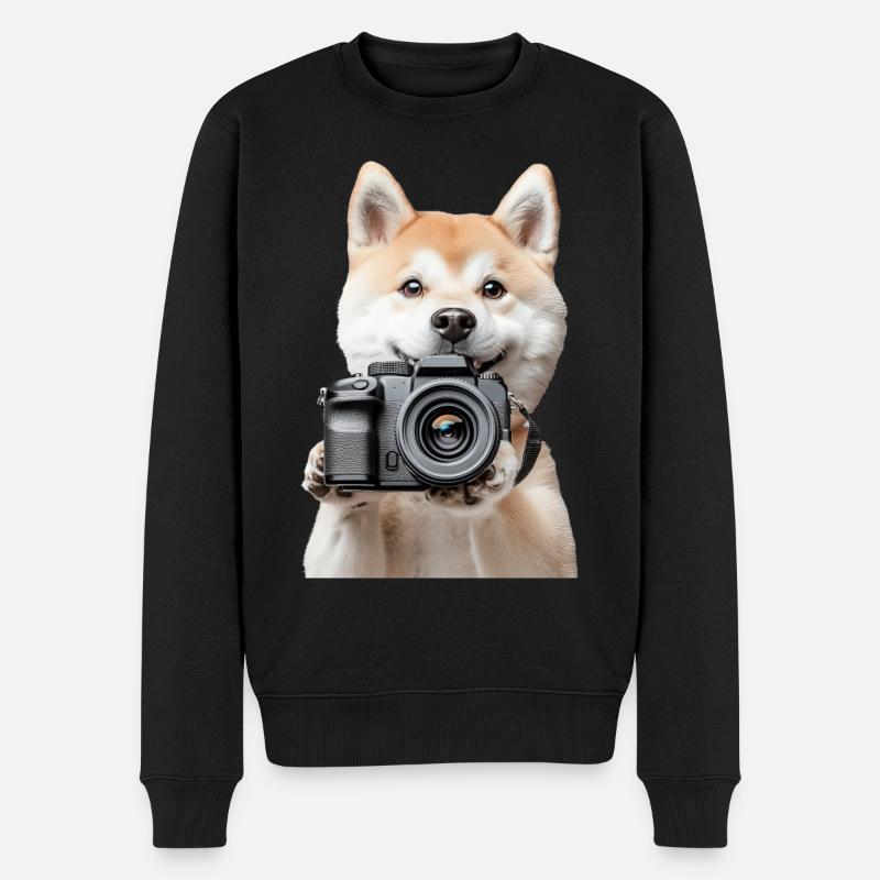 Akita - Männer Premium Bio Pullover - Schwarz