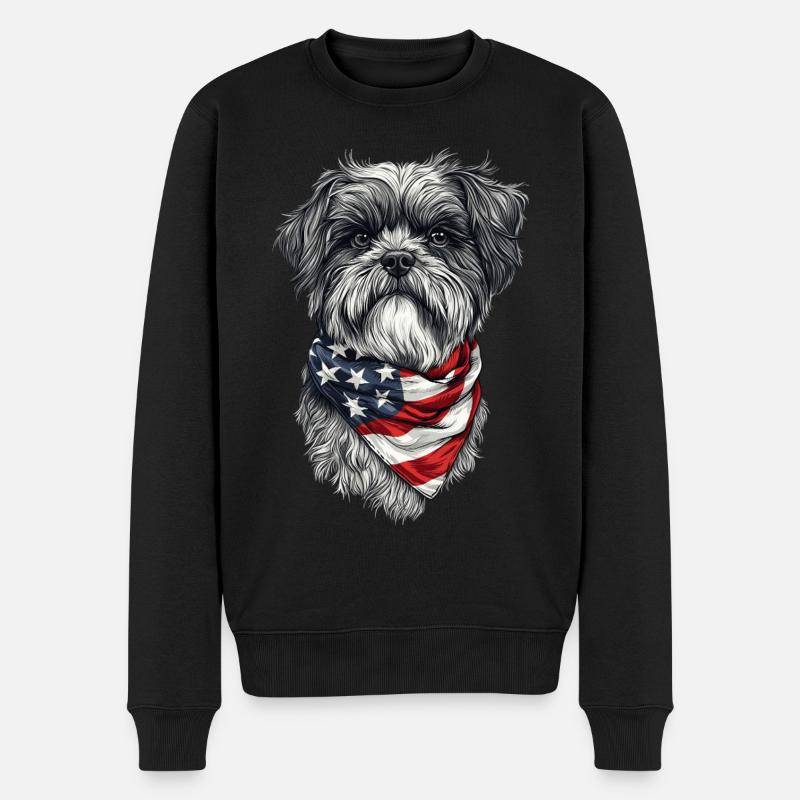 Lhasa Apso - Männer Premium Bio Pullover - Schwarz