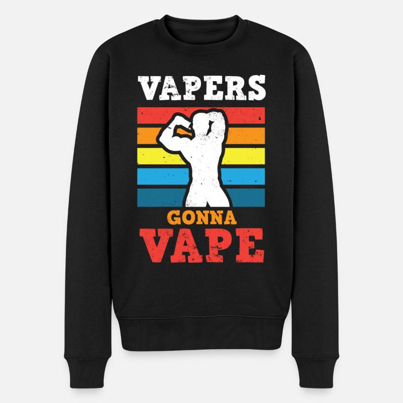Elektro Zigarette E-Zigarette E-Shisha Vape - Männer Premium Bio Pullover - Schwarz