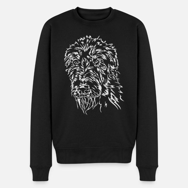 IRISH WOLFHOUND Irischer Wolfshund Wilsigns Hunde - Männer Premium Bio Pullover - Schwarz