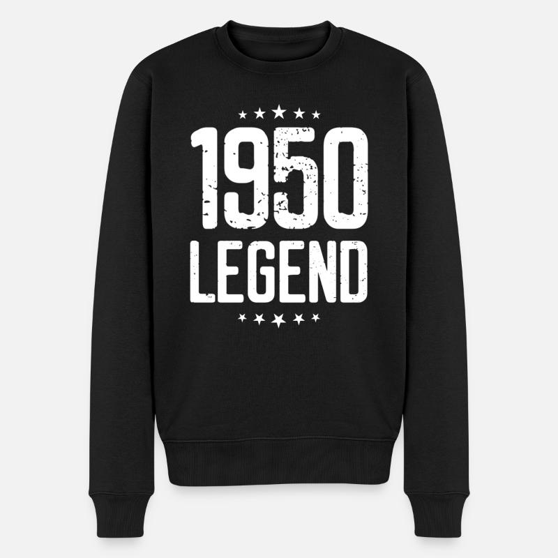 1950 LEGEND - Männer Premium Bio Pullover - Schwarz