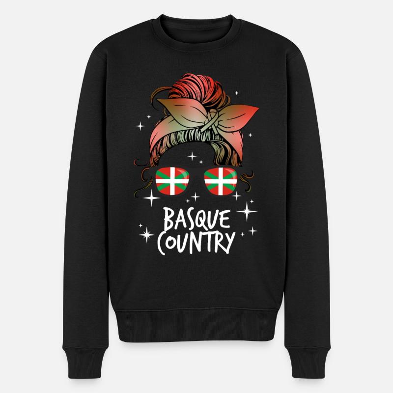 Baskenland - Männer Premium Bio Pullover - Schwarz