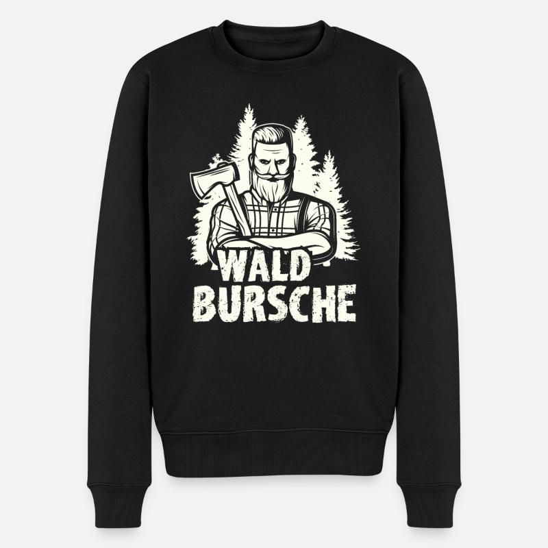 Bûcheron forestier - Pull Premium bio Homme - noir