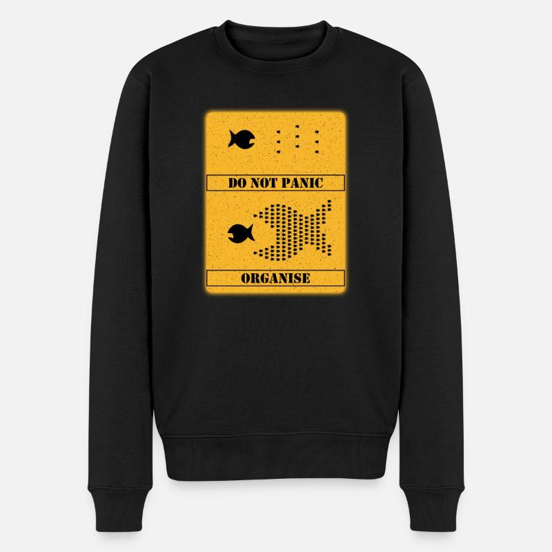 Keine Panik - Organisieren! Wir sind die 99 - Männer Premium Bio Pullover - Schwarz