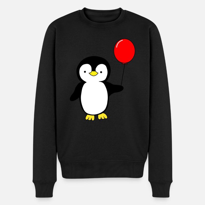 Pingouin avec ballon - Pull Premium bio Homme - noir