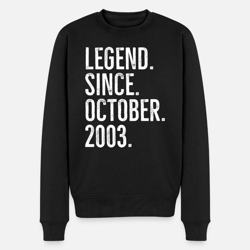 Legende seit Oktober 2003 - Männer Premium Bio Pullover - Schwarz