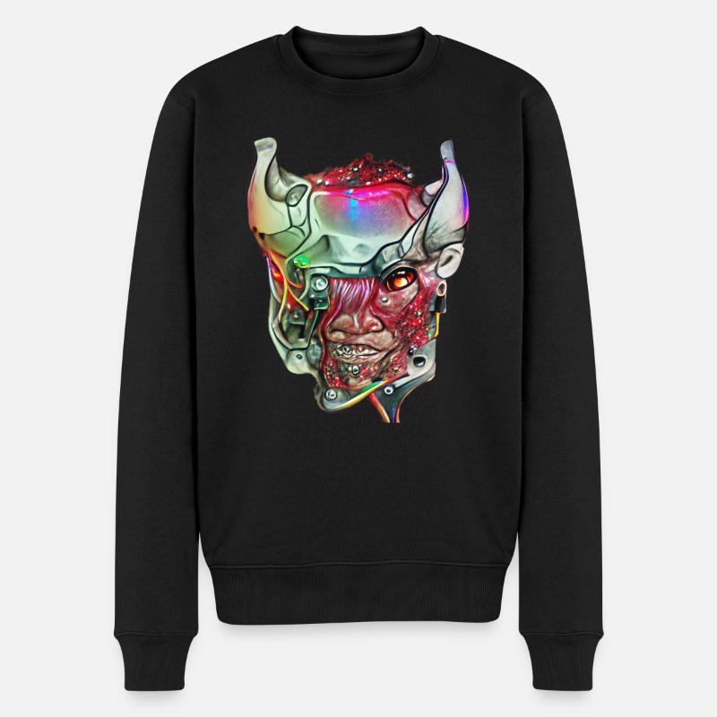 Démon cyborg - Pull Premium bio Homme - noir