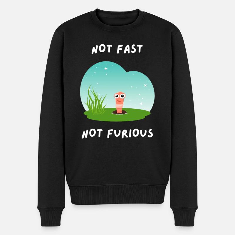 Nicht schnell nicht Wütend - Männer Premium Bio Pullover - Schwarz