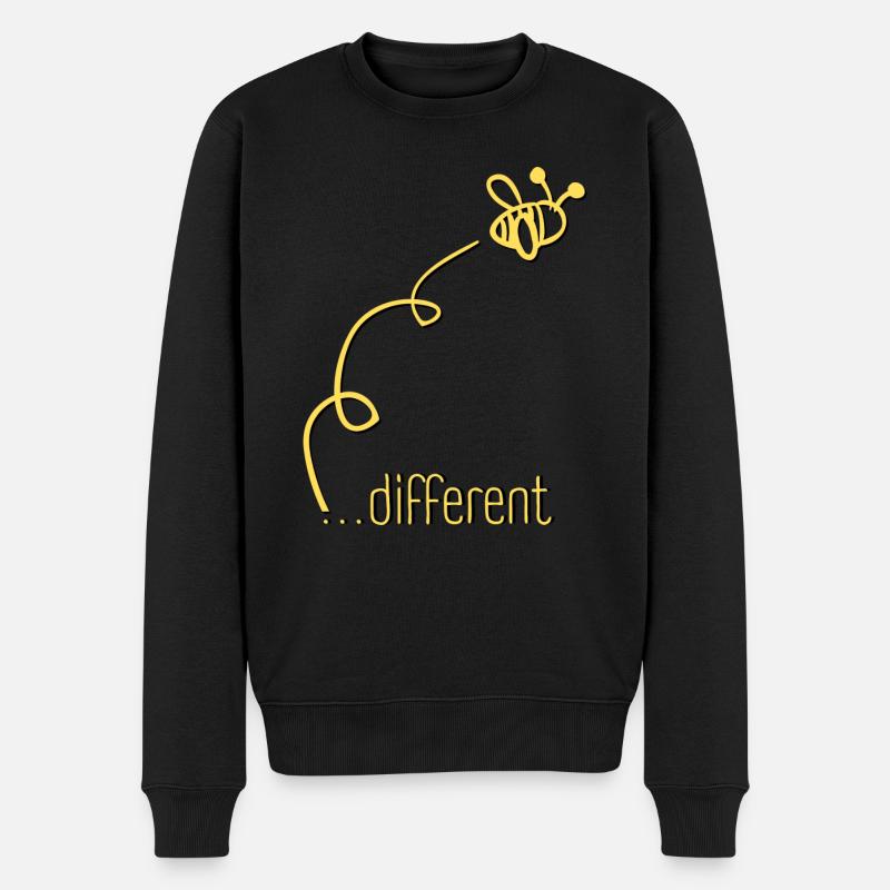 Bee Different - Sei anders! Statement Design - Männer Premium Bio Pullover - Schwarz