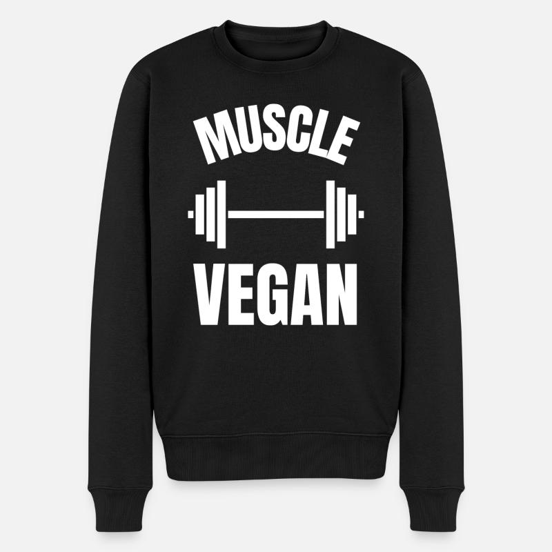 muscle vegan - Pull Premium bio Homme - noir