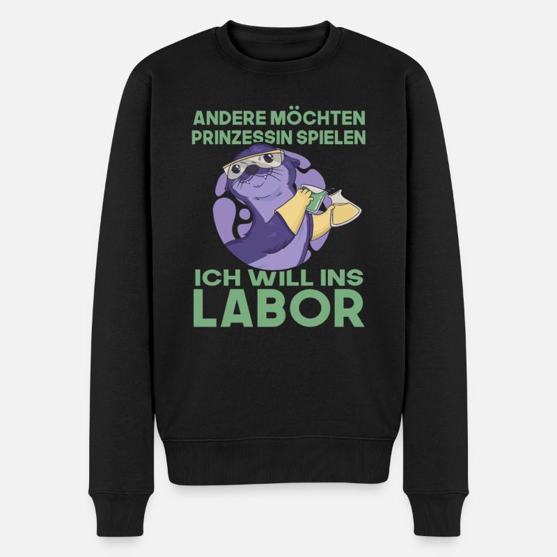 Andere möchten Prinzessin spielen mtla design - Männer Premium Bio Pullover - Schwarz