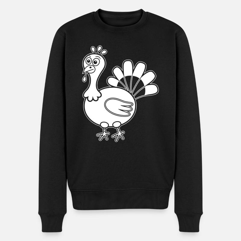 dinde - Pull Premium bio Homme - noir