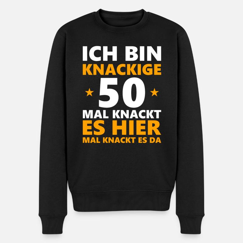 Knackige 50 - Männer Premium Bio Pullover - Schwarz