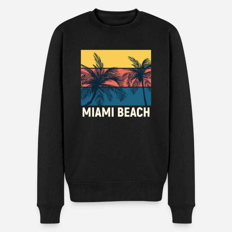 Miami Beach - Pull Premium bio Homme - noir